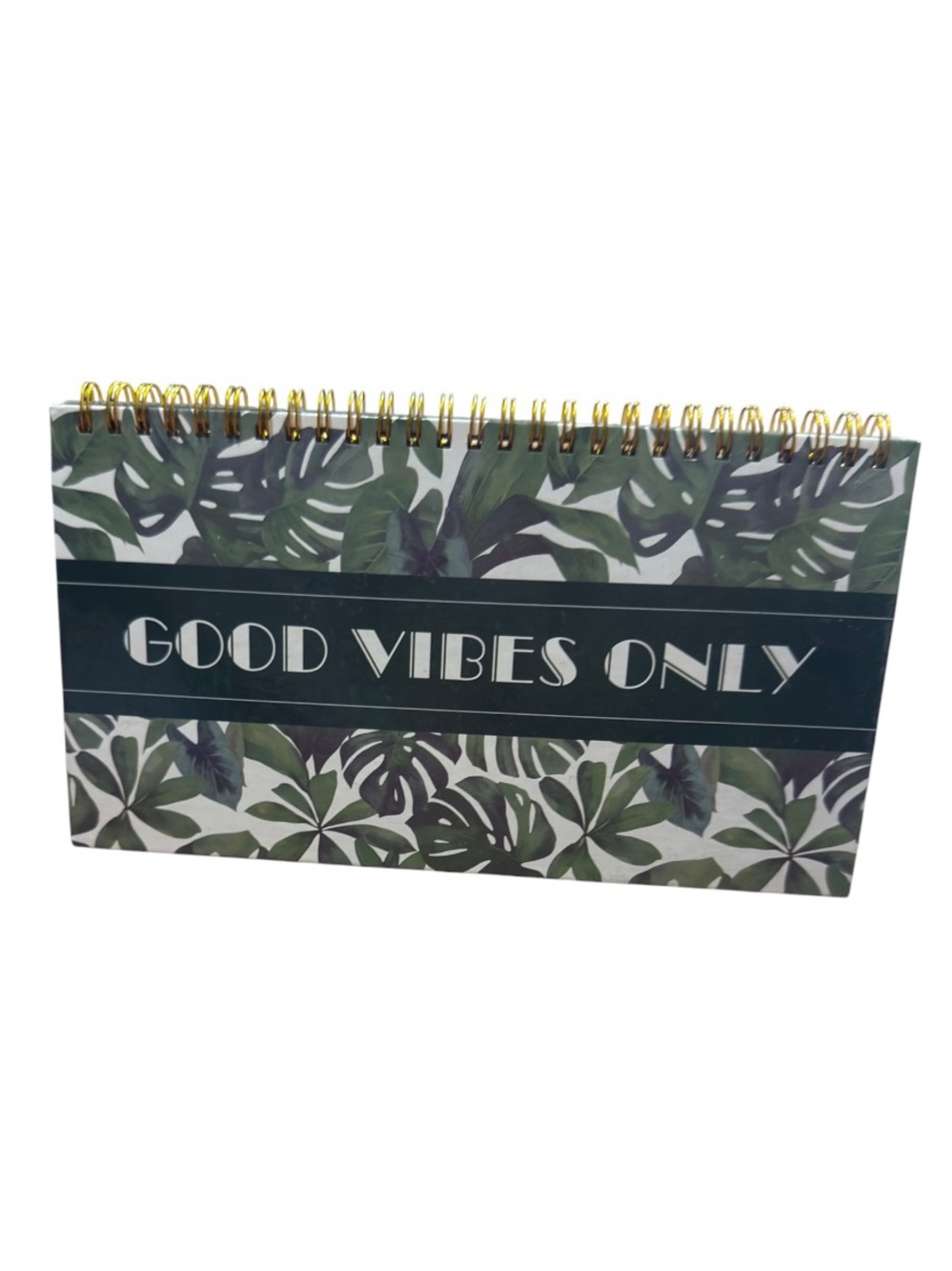 Good Vibes Only Tropical Desk Weekly Planner – Spiral Bound Flip Calendar NWT